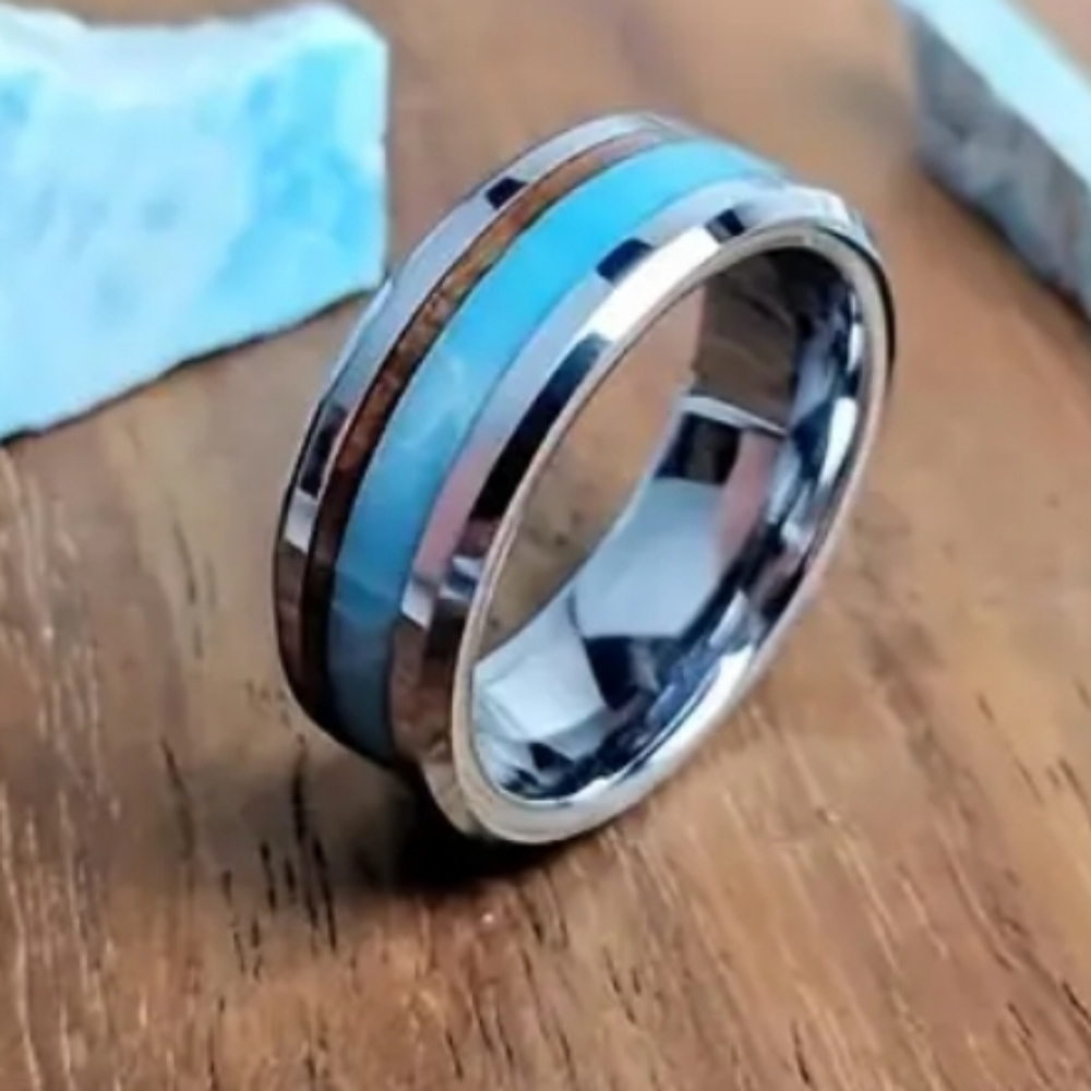 Mosaic Stainless steel ring/band. Size 8. NwT*